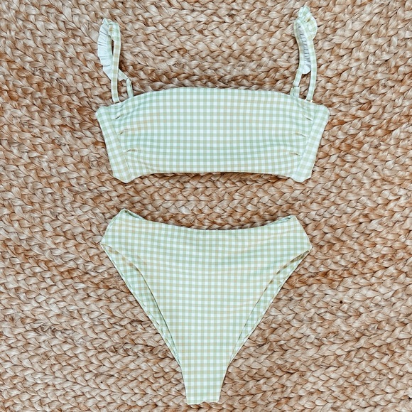 Montce Other - Montce Swim vert gingham green bikini set